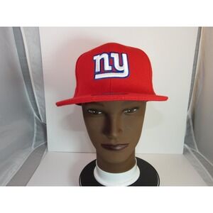 New York Giants Hat Premium Headwear Men's Adjustable Snapback Red NY Flat Brim